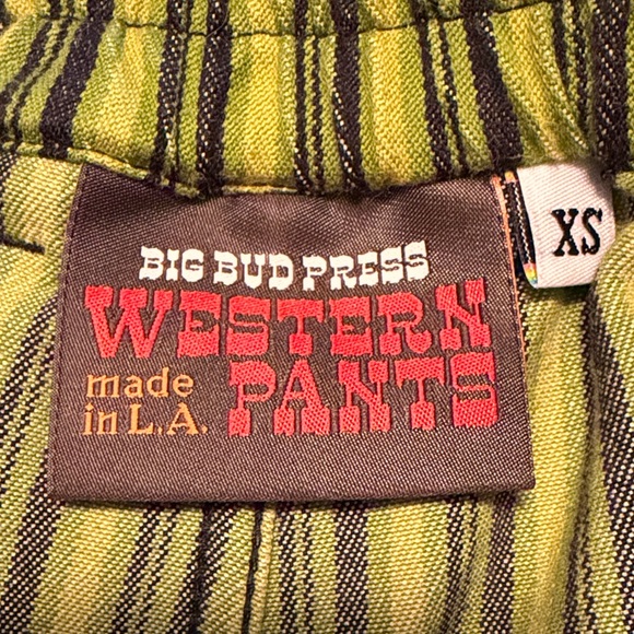 BBP Green Mono Striped Western Pants - Picture 5 of 7